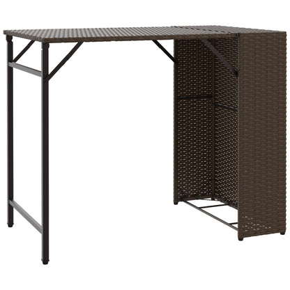 Set da Pranzo da Giardino Pieghevole 5 pz Marrone in Polyrattan