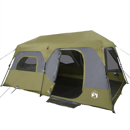 Tenda Campeggio 9 Persone Blu Rilascio Rapido Impermeabile