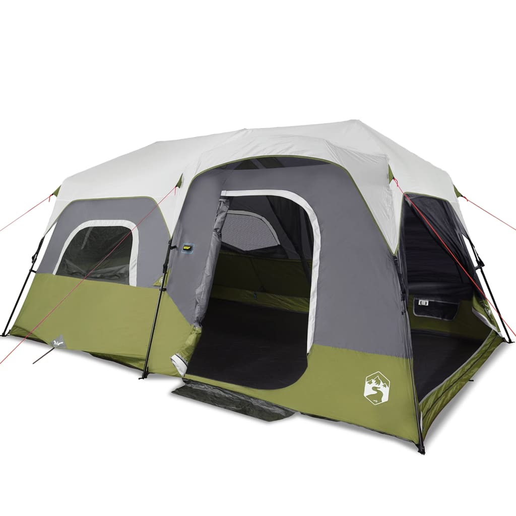 Tenda Famiglia con LED 9 Persone Blu Chiaro a Rilascio Rapido