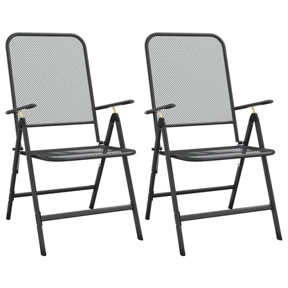 Set da Pranzo da Giardino 3pz Antracite in Rete Metallica