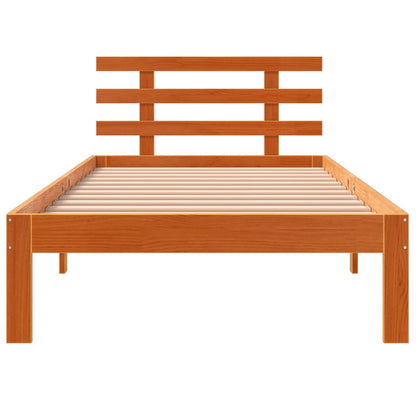 Letto senza Materasso Marrone Cera 75x190 cm in Legno di Pino