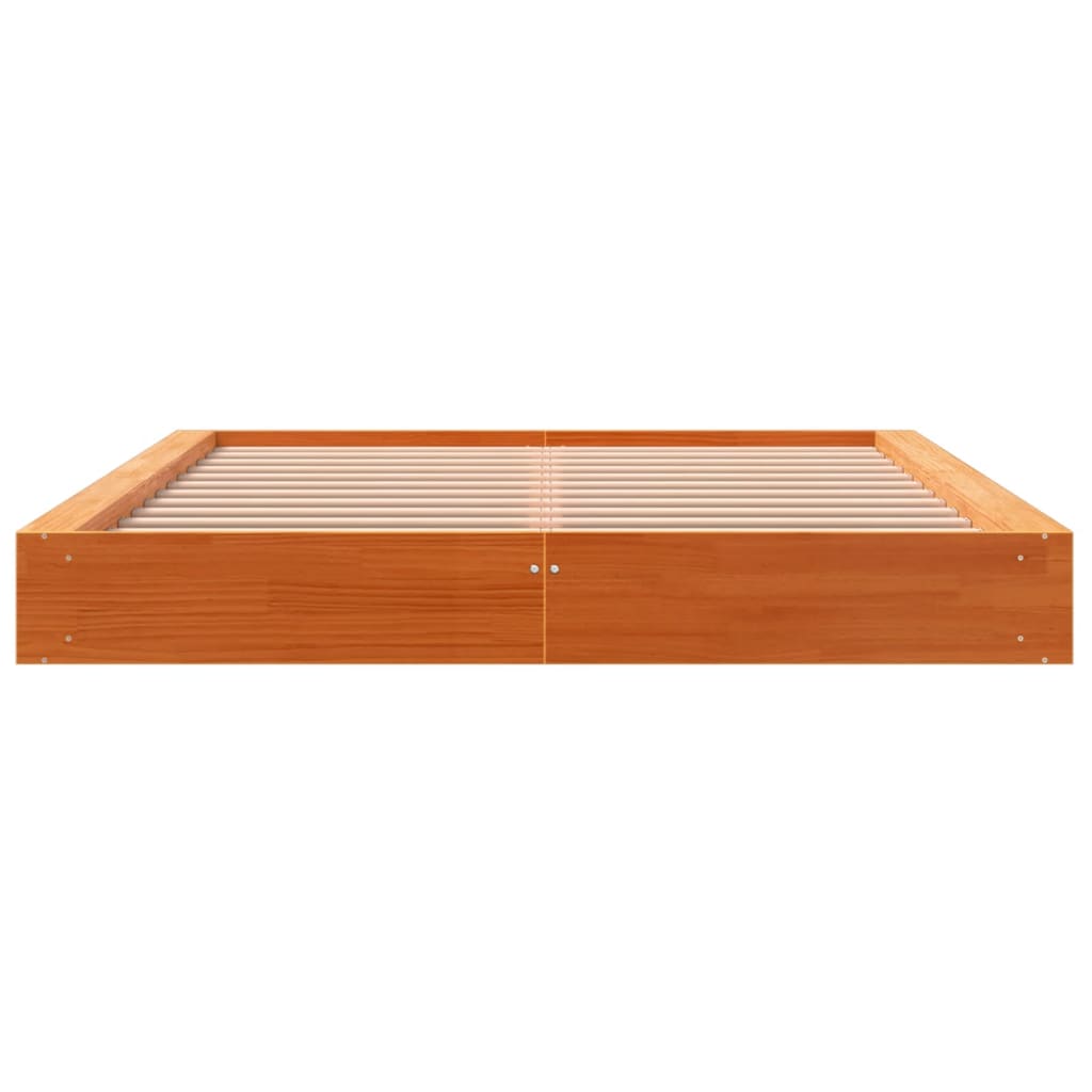 Letto senza Materasso Marrone Cera 160x200 cm in Legno di Pino