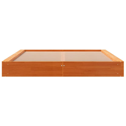 Letto senza Materasso Marrone Cera 160x200 cm in Legno di Pino