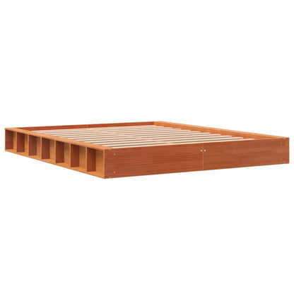 Letto senza Materasso Marrone Cera 150x200 cm in Legno di Pino