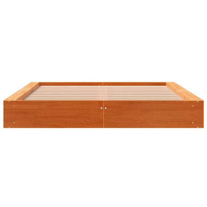 Letto senza Materasso Marrone Cera 120x200 cm in Legno di Pino