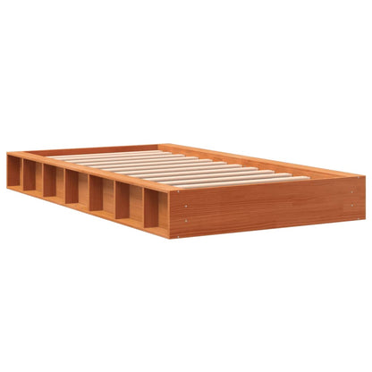 Letto senza Materasso Marrone Cera 100x200 cm in Legno di Pino