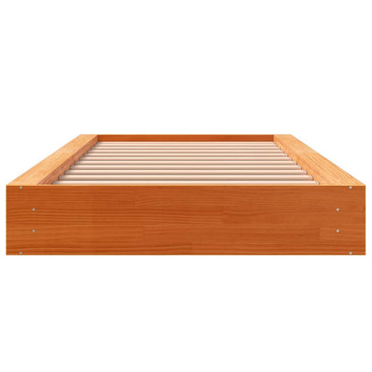 Letto senza Materasso Marrone Cera 100x200 cm in Legno di Pino