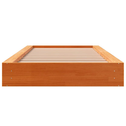 Letto senza Materasso Marrone Cera 75x190 cm in Legno di Pino