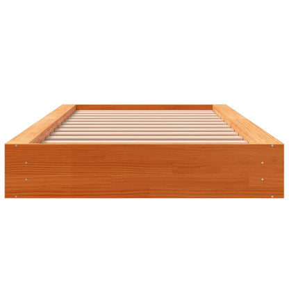 Letto senza Materasso Marrone Cera 90x190 cm in Legno di Pino