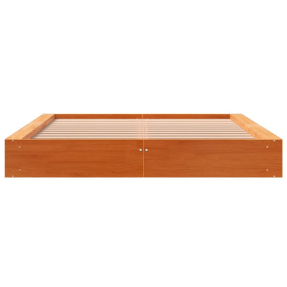 Letto senza Materasso Marrone Cera 140x190 cm in Legno di Pino
