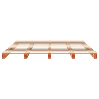 Letto Pallet Marrone Cera 180x200 cm in Legno Massello di Pino