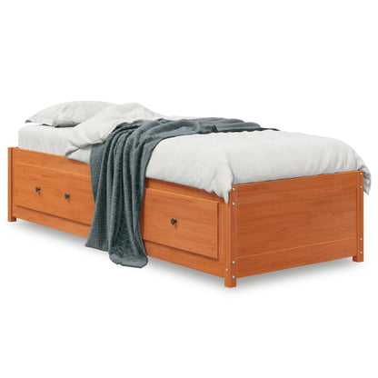 Dormeuse senza Materasso Marrone Cera 90x190 cm Legno di Pino