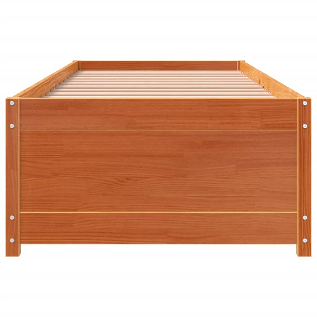 Dormeuse senza Materasso Marrone Cera 90x190 cm Legno di Pino