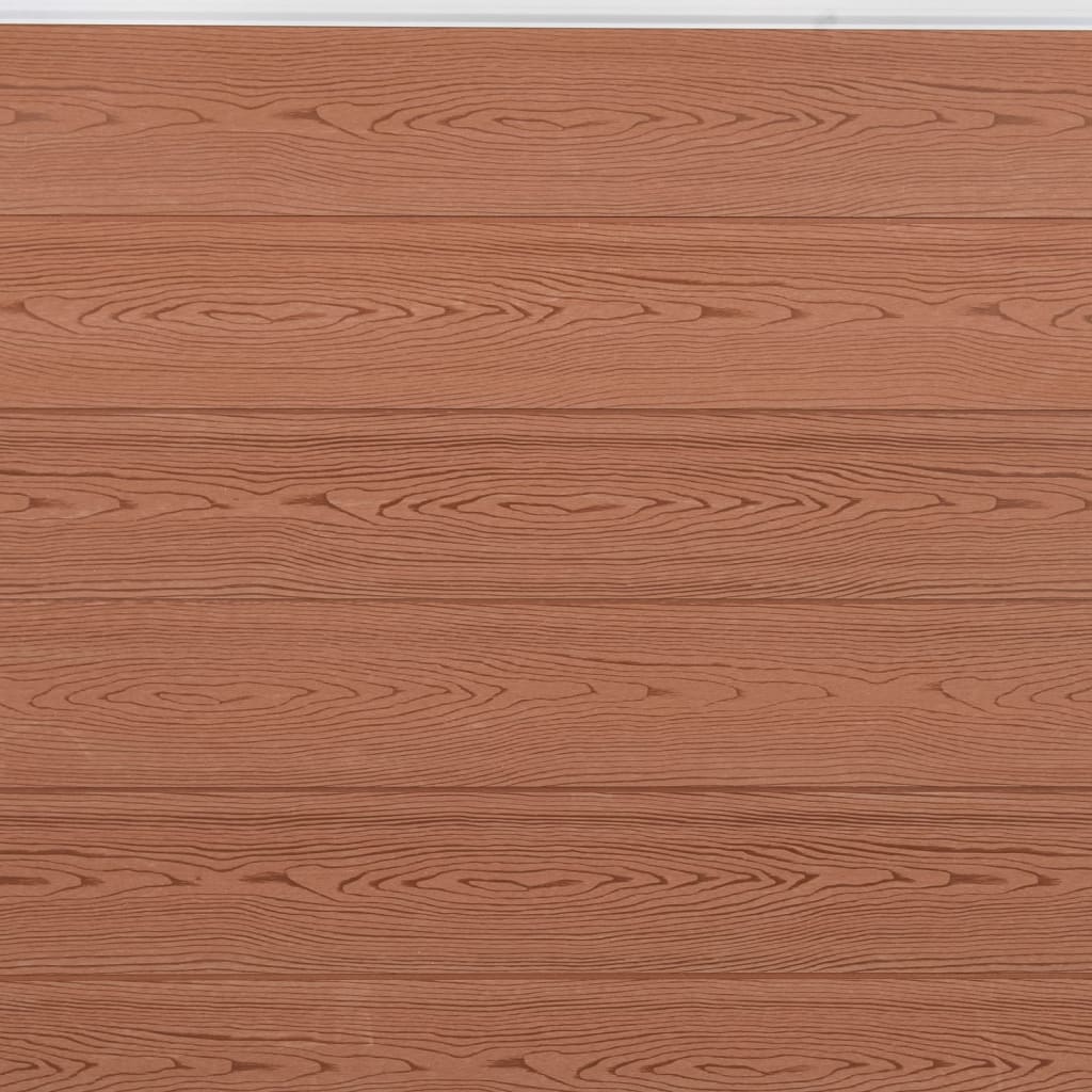 Set Pannello di Recinzione Marrone 180x186 cm in WPC