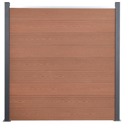 Set Pannello di Recinzione Marrone 526x186 cm in WPC