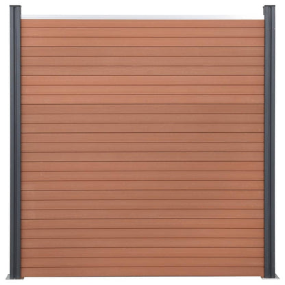 Set Pannello di Recinzione Marrone 699x186 cm in WPC