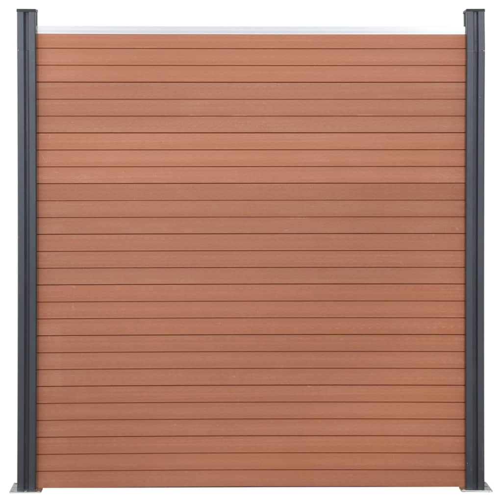 Set Pannello di Recinzione Marrone 872x186 cm in WPC