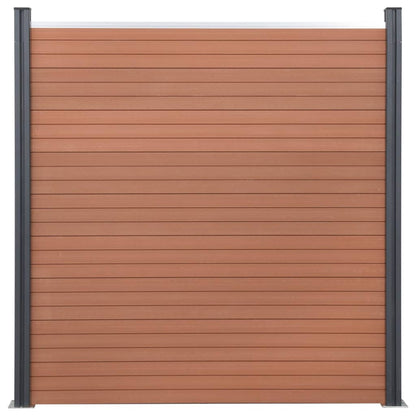 Set Pannello di Recinzione Marrone 872x186 cm in WPC
