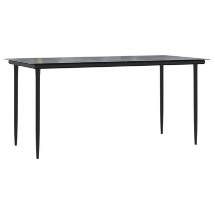 Set da Pranzo da Giardino 7pz con Cuscini in Polyrattan Marrone