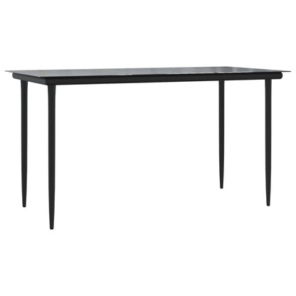 Set da Pranzo da Giardino 3pz con Cuscini in Polyrattan Marrone