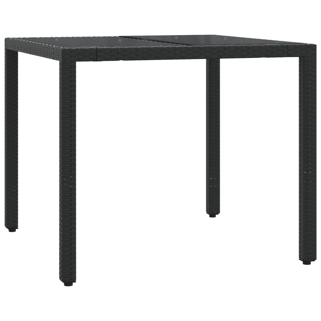 Set da BistrÃ² 3 pz con Cuscini Nero in Polyrattan