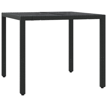 Set da BistrÃ² 3 pz con Cuscini Nero in Polyrattan