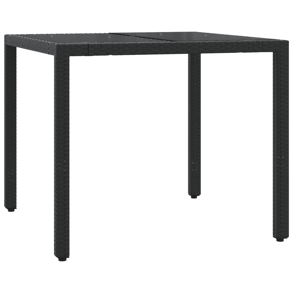 Set da BistrÃ² 3 pz con Cuscini Nero in Polyrattan