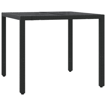 Set da BistrÃ² 3 pz con Cuscini Nero in Polyrattan