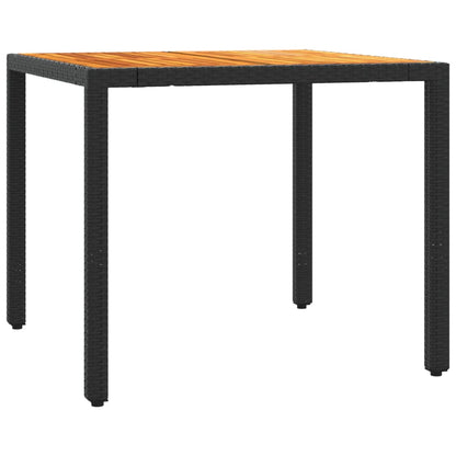 Set da BistrÃ² 3 pz con Cuscini Nero in Polyrattan