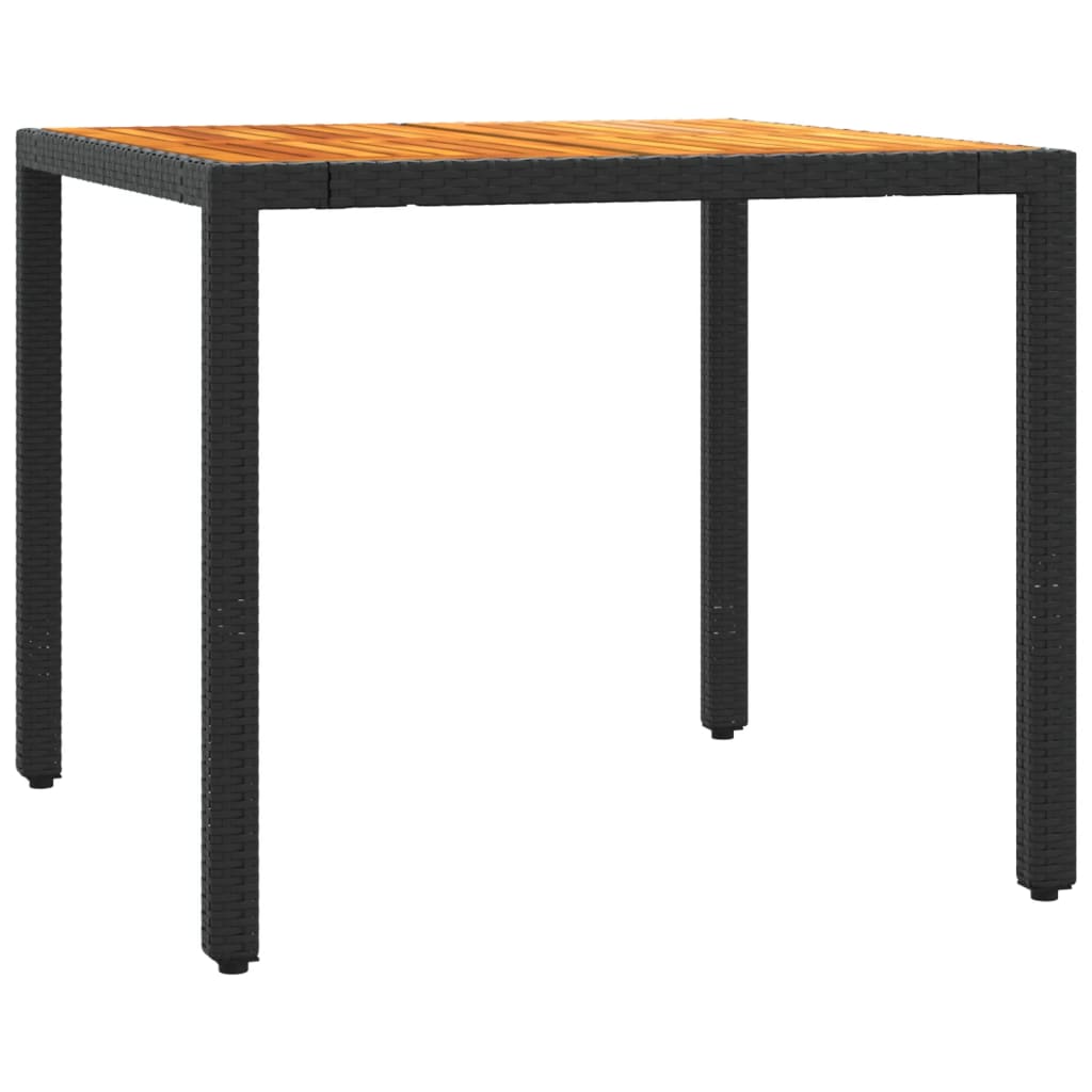 Set da BistrÃ² 3 pz con Cuscini Nero in Polyrattan