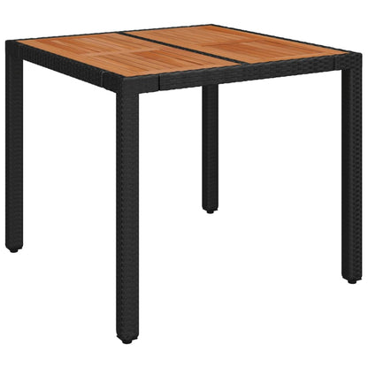 Set da BistrÃ² 3 pz con Cuscini Nero in Polyrattan