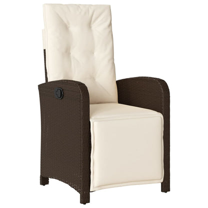 Set BistrÃ² 3 pz con Cuscini Marrone in Polyrattan