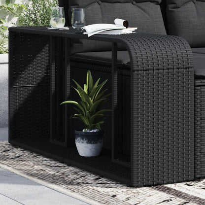 Scaffali portaoggetti 2 pz neri in polyrattan
