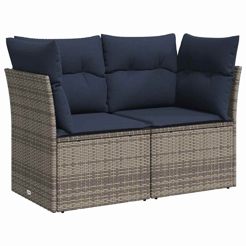 Divano da giardino Grigio 124 x 62 x 69cm polyrattan