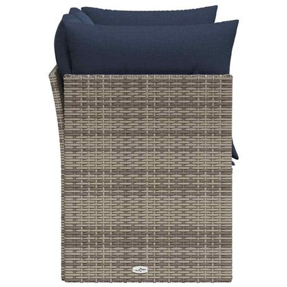 Divano da giardino Grigio 124 x 62 x 69cm polyrattan