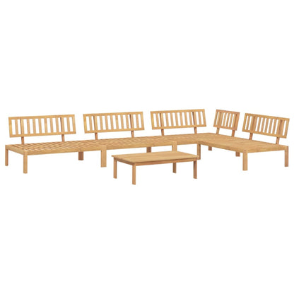 Set Divano Pallet da Giardino 5 pz in Legno Massello di Acacia