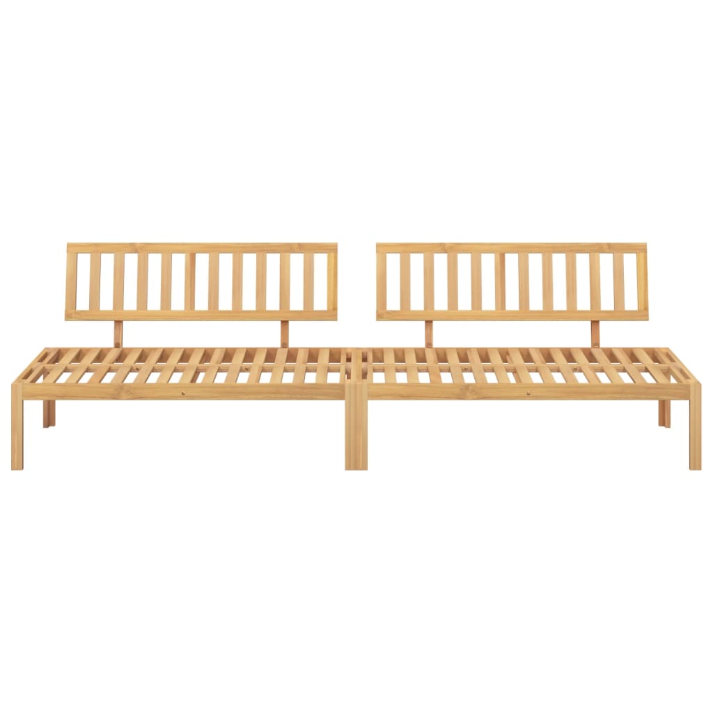 Divani Centrali da Giardino Pallet 2pz Legno Massello di Acacia