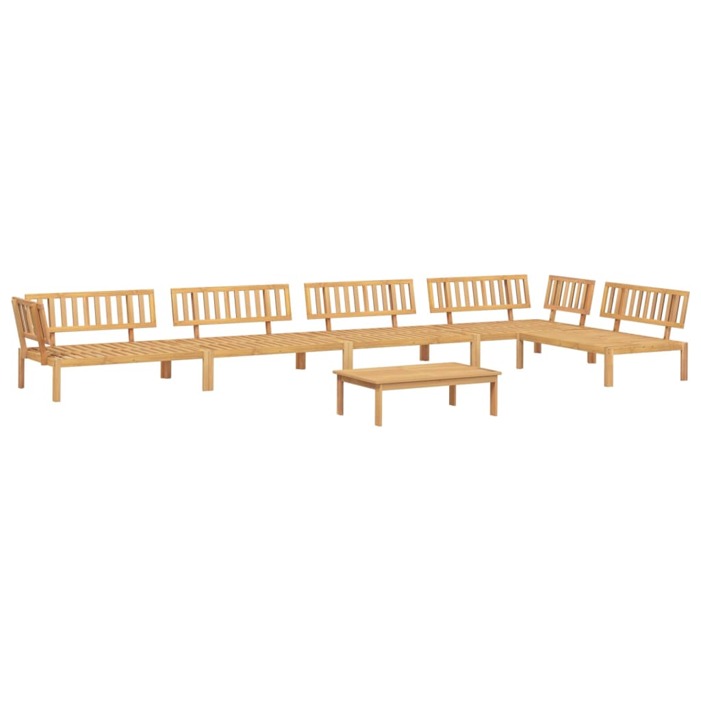 Set Divano Pallet da Giardino 6 pz in Legno Massello di Acacia