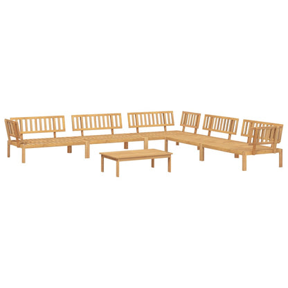 Set Divano Pallet da Giardino 6 pz in Legno Massello di Acacia