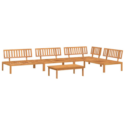Set Divano Pallet da Giardino 5 pz in Legno Massello di Acacia