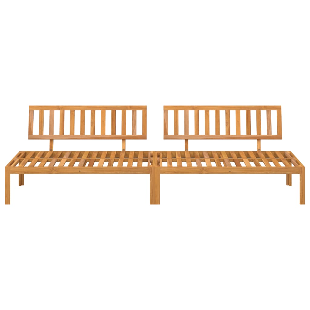 Divani Centrali da Giardino Pallet 2pz Legno Massello di Acacia