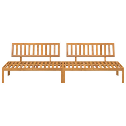 Divani Centrali da Giardino Pallet 2pz Legno Massello di Acacia