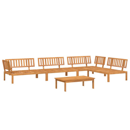 Set Divano Pallet da Giardino 5 pz in Legno Massello di Acacia