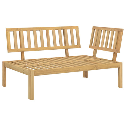 Divano Angolare da Giardino Pallet in Legno Massello di Acacia
