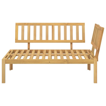 Divano Angolare da Giardino Pallet in Legno Massello di Acacia