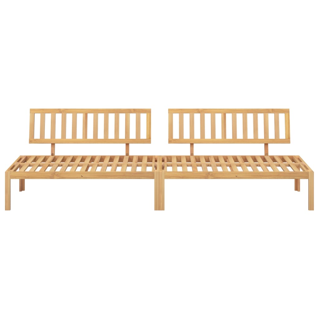 Divani Centrali da Giardino Pallet 2pz Legno Massello di Acacia