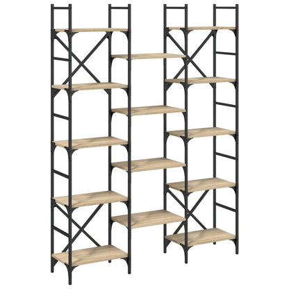 Libreria Rovere Sonoma 127,5x28,5x172,5 cm in Legno Multistrato