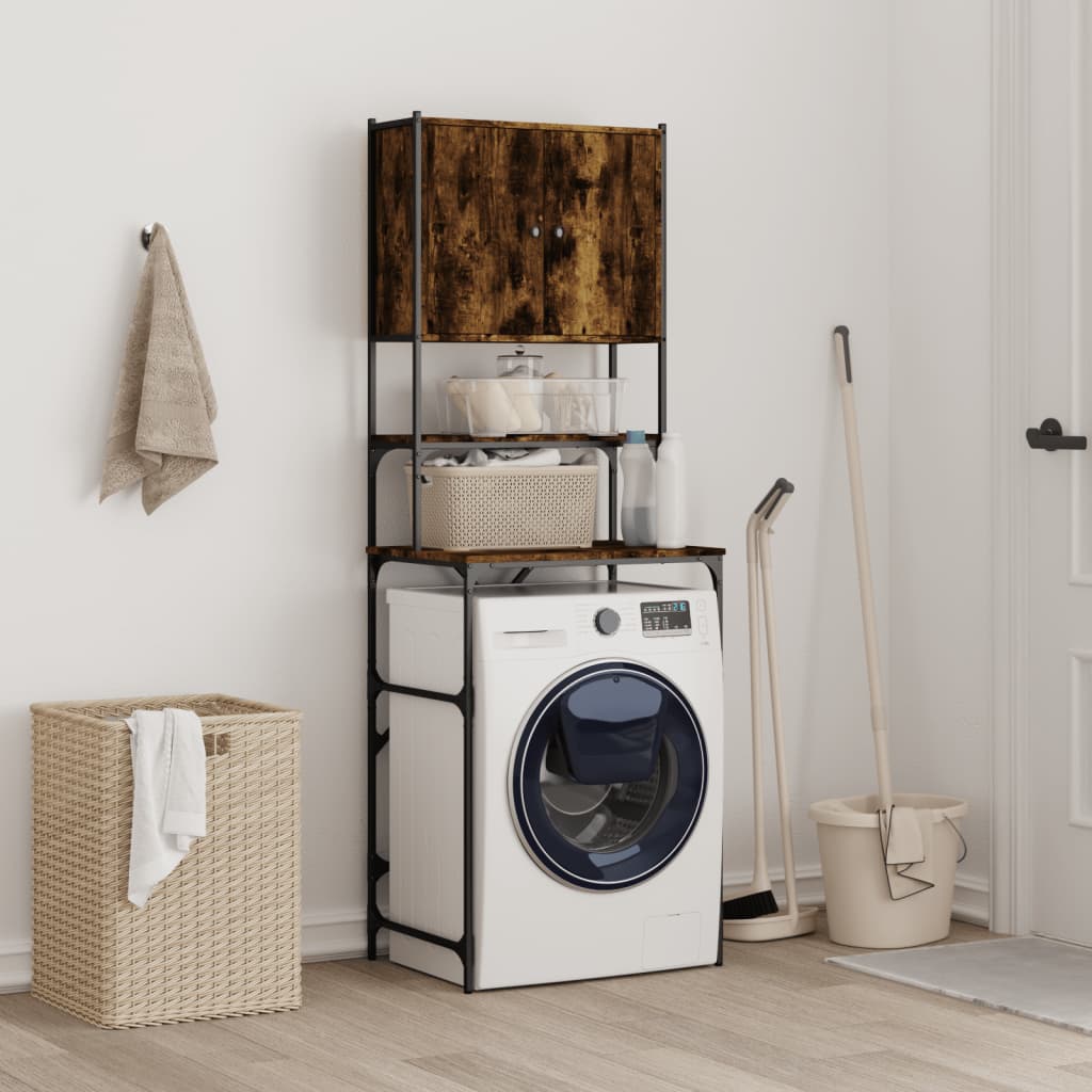 Mobile per Lavatrice Rovere Fumo 68x48,5x194 cm
