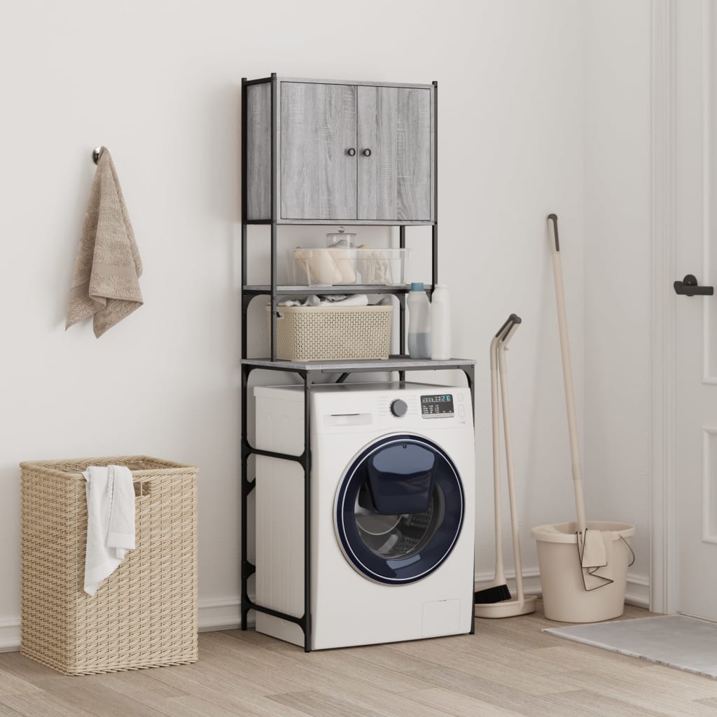 Mobile per Lavatrice Grigio Sonoma 68x48,5x194 cm