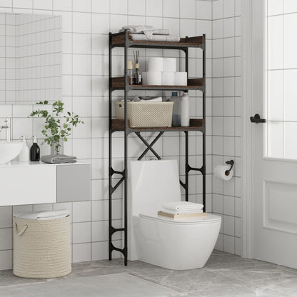 Scaffale per Lavatrice Rovere Marrone 67x25x163 cm Multistrato